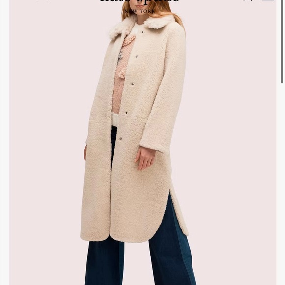 ISO: NOT FOR SALE Kate Spade Shearling Coat - Picture 1 of 2